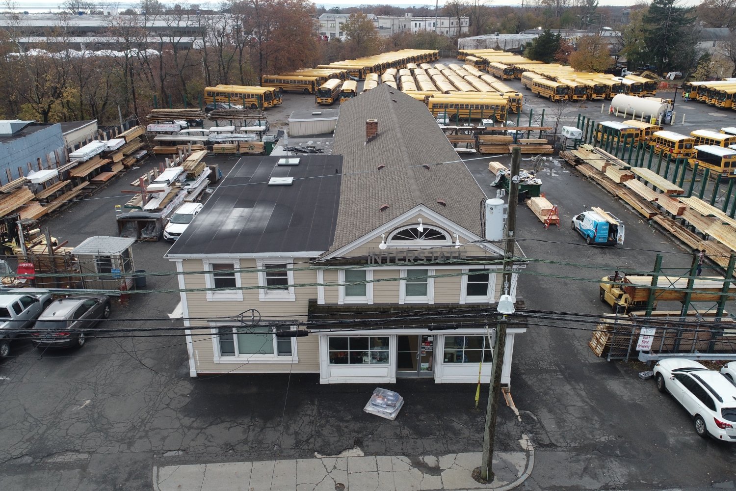 Stamford store and lumber yard exterior