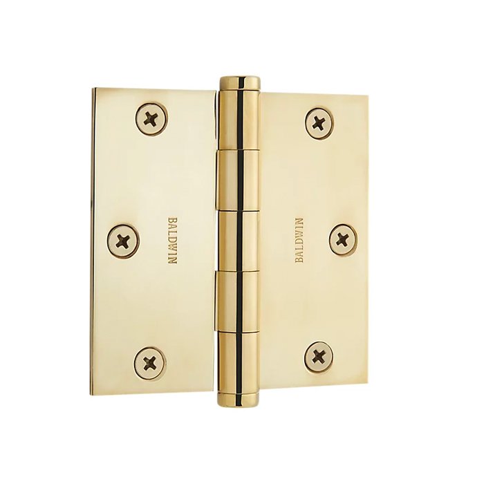 Baldwin 1035-031-I 3.5"X3.5" Sqr Hinge Non Lacqured Brass Pc