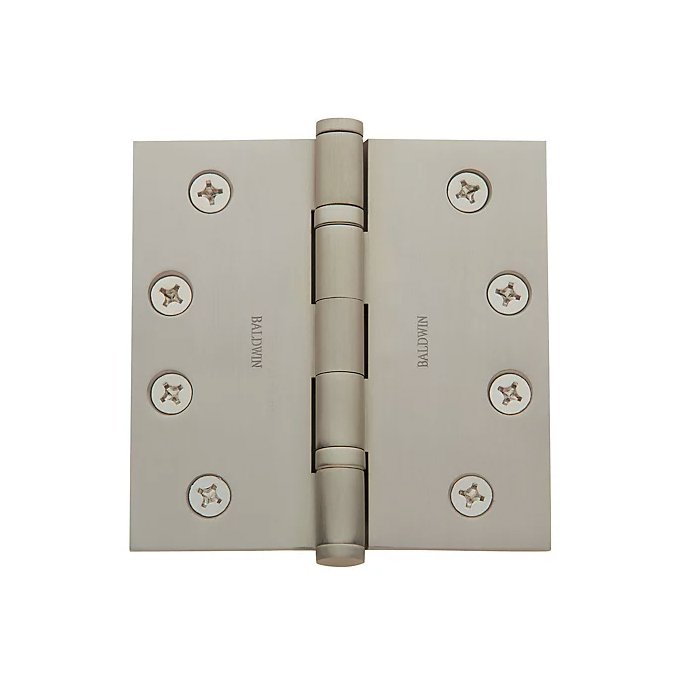 Baldwin 1040-056 4"X 4" Sqr Pvd Satin Nickel Hinge H/P