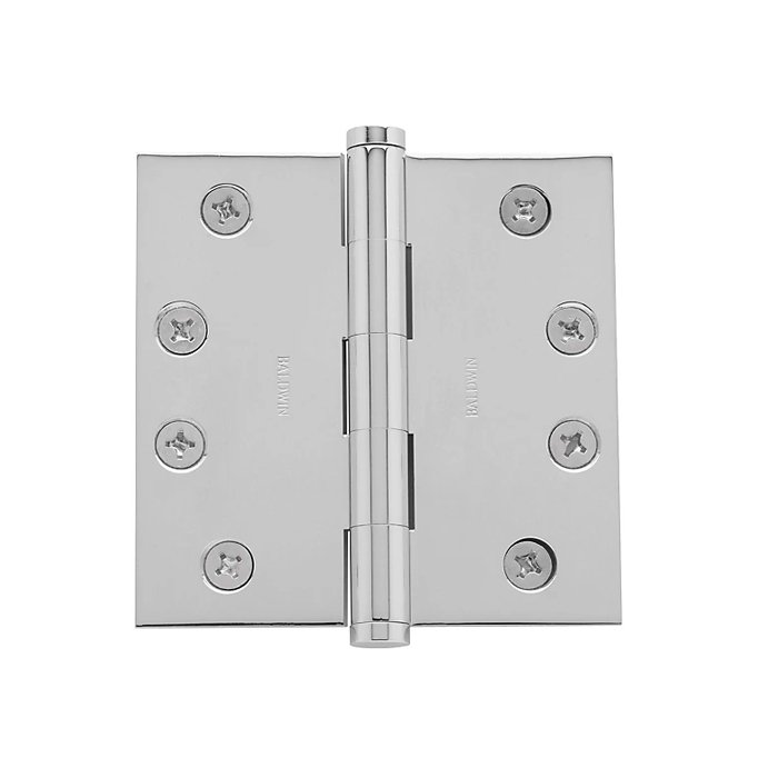 Baldwin 1040-260-I 4"X4" Sqr Polished Chrome Hinge H/P