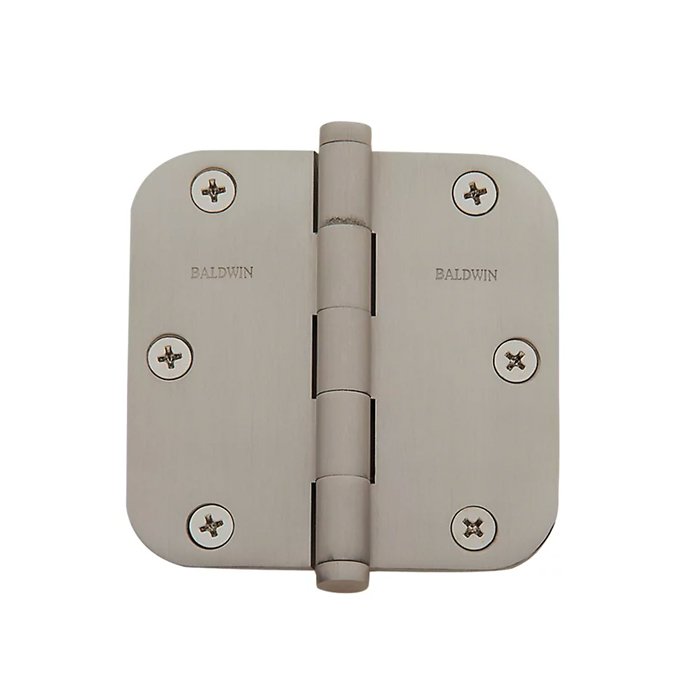 Baldwin 1135-150 3.5 X 3.5 5/8-Rds Satin Nickel Hinge H/P