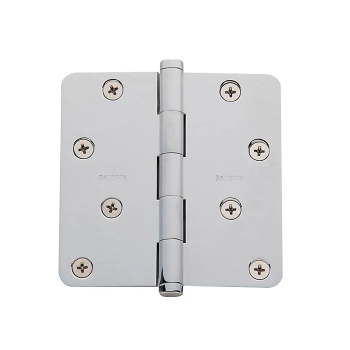 Baldwin 1140-260 4" X 4" 5/8-Rds Polished Chromed Hinge H/P