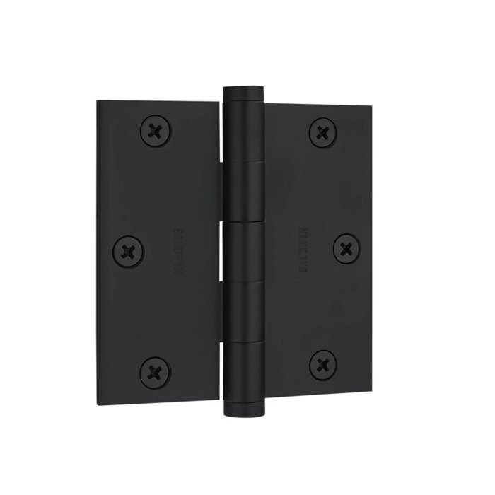 Baldwin 1035-190-I 3.5"X3.5" Sqr Hinge Us19 Flat Black Pc