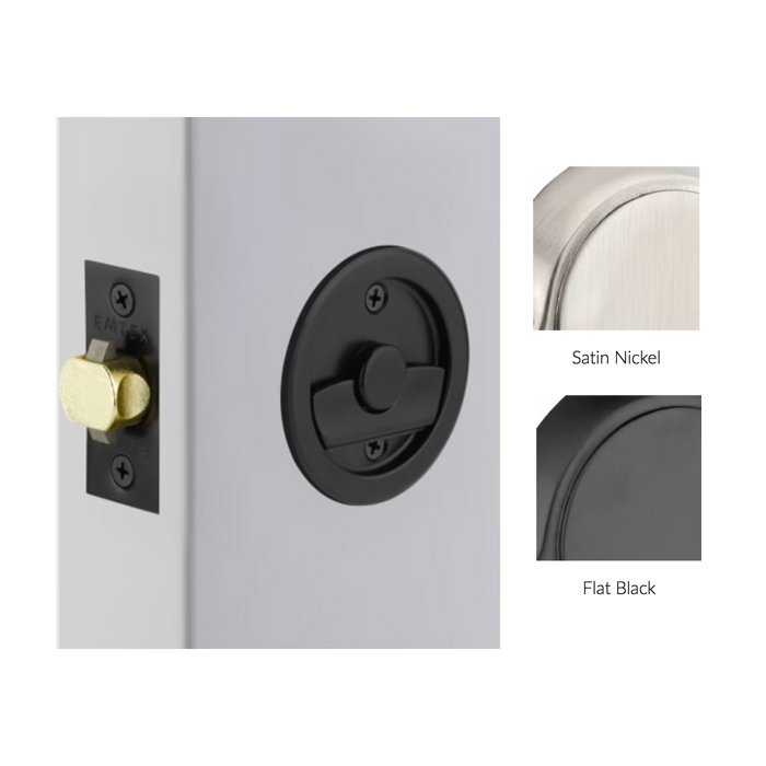 Emtek 2144 Round Pocket Door Lock Passage