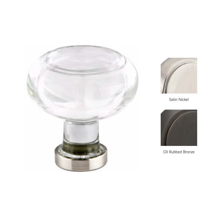 Emtek 86399 Geo Crystal Knob 1-1/4"