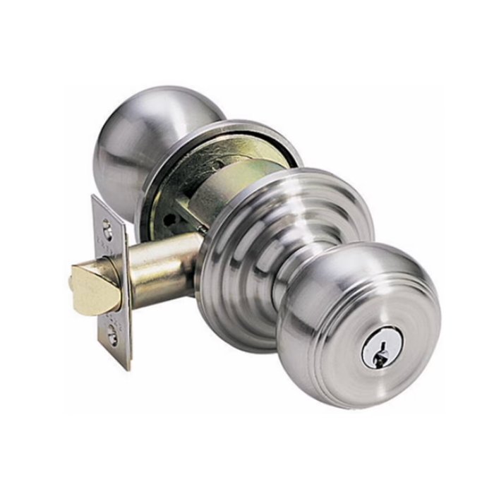 Emtek 5100 Us3 Polished Brass Waverly Knob Entry Set