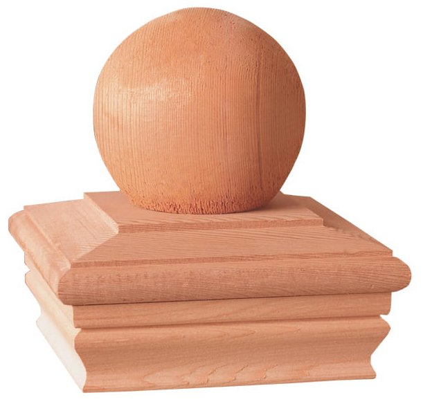 Newport 4 x 4 Ball Top Cedar Cap Nc4