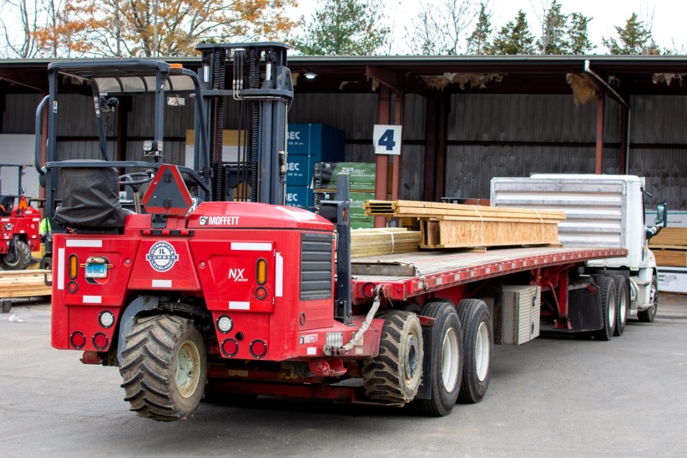 Interstate Lumber Moffett forklift truck